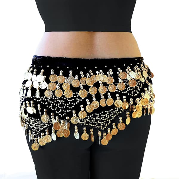 Danse Hip Scarf Svart Gull