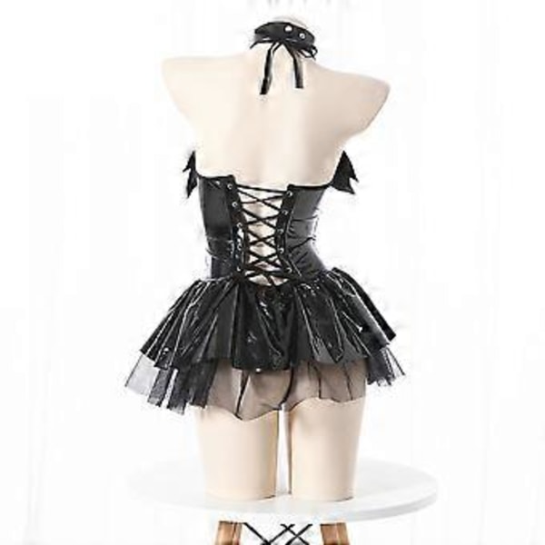 Succuba Cosplay Kostume Lille Djævle Nederdel Halloween Karneval Party Uniform Til Kvinder (M Sort)