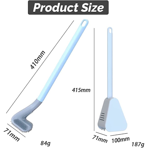 Golf Toiletbørste med Holder og Toiletbørste, Silikone Toilet