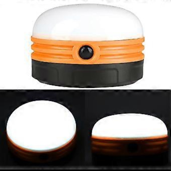 Bärbar LED-lampa för utomhusbruk, dimbar nattlampa för camping och nödsituationer (Orange)