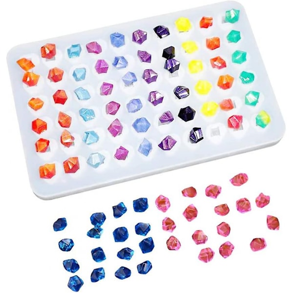 Super Glossy Silikonform 60 Hulrom for Mini Gems 3d Diamond Gem Epoxy