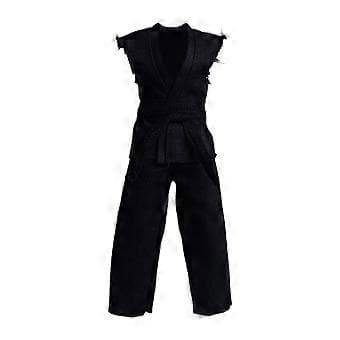 1:12 Skala Actionfigurer Samurai Kimono Sæt Tilbehør Blød Model Kostume (sort)