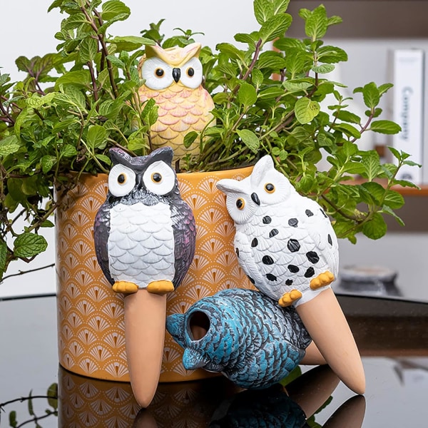4 Owl Soaker självvattnande insatser för inomhus- och utomhusväxter