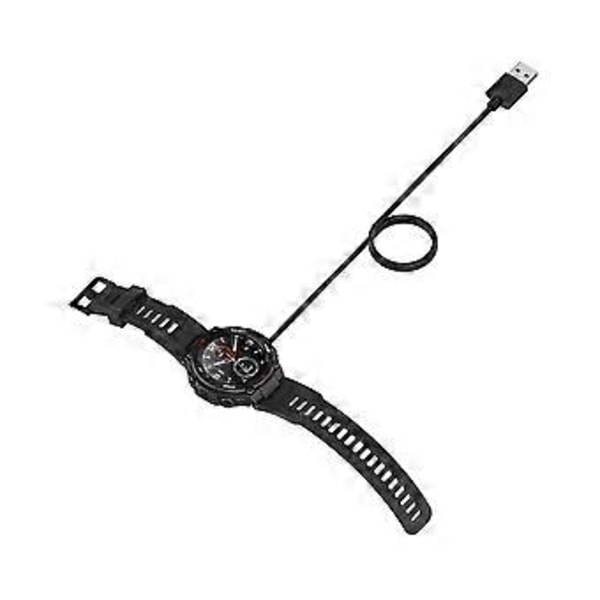 Bærbar Smartklokke Lader 1 stk Trådløs Lader Svart Laderadapter For Amazfit T-rex/gtr/gts Usb Lading Foldbar
