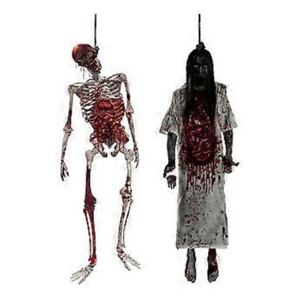 2 stk. Halloween vinduesklistermærker kraniepletter hånd lig vægklistermærker feriefest soveværelsesklistermærker