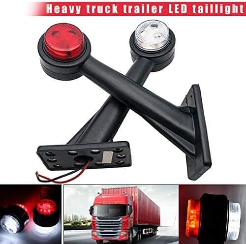Sæt med 2 sidemarkeringer 12 V LED til lastbiltrailer
