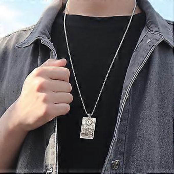 1 kpl Aurinkojumala Tarot Miesten Villapaita Choker Ruostumaton Teräs Aito Kultaus Riipus