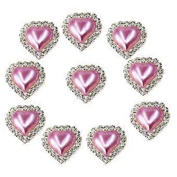 10 Stykker Flatback Perlepynt Knapper for (Lavendel)