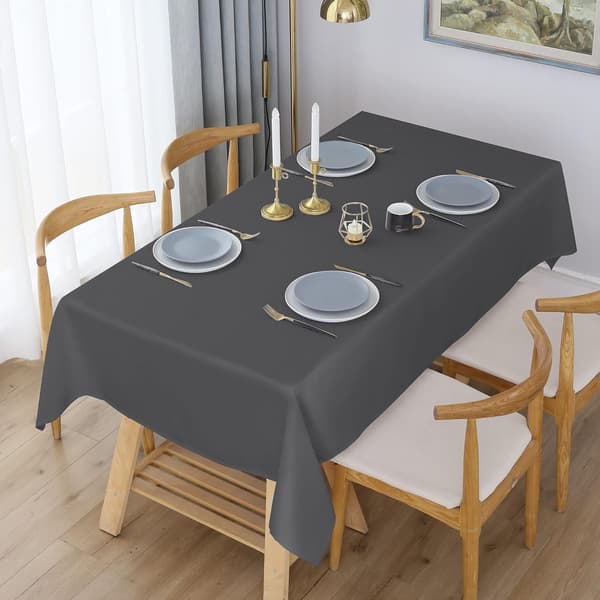 (Svart) Polyestertyg Rektangulär Bordsduk 80x120cm, Vattenpro