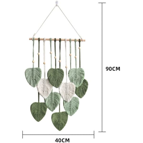 Blad Macrame Vägg Hängande Boho Rum Heminredning Vävda Estetiska Wa