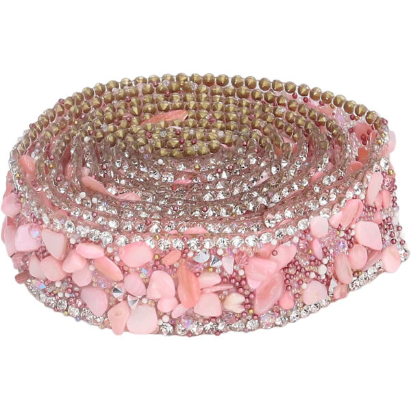 Rhinestones Ribbon, 2,2 meter/2M længde DIY Crystal Rhinestone Sticker S