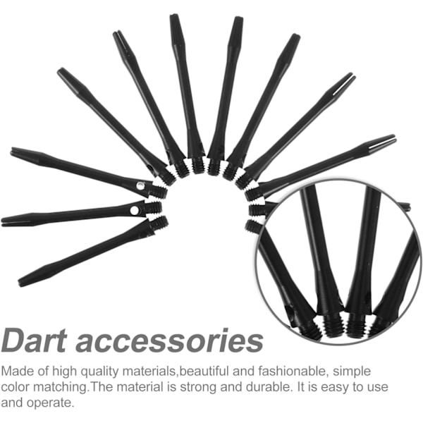 12 st 45 mm gängade dartstänger i aluminiumlegering, dartset med metallspets, 2BA