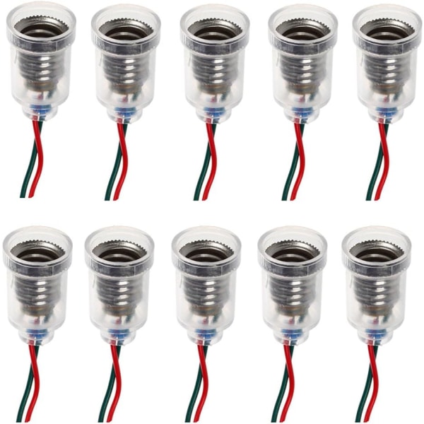 10ST E10 Lampor Bas LED Skruvfäste Små lampor Hållare Light Soc