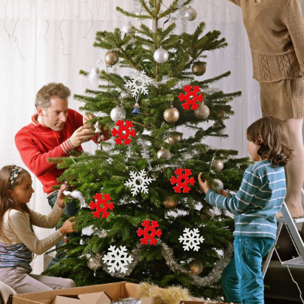 50 st Christmas Snowflake Cutout Gradfria rundade kanter Festlig Touch Xmas Snowflakes Tag för hem