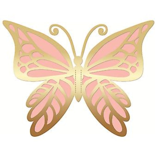 12 Pcs Shining Butterfly Wall Stickers Double-sided Decorative Wall Stickers For Parties Wedding Anniversaries( A)