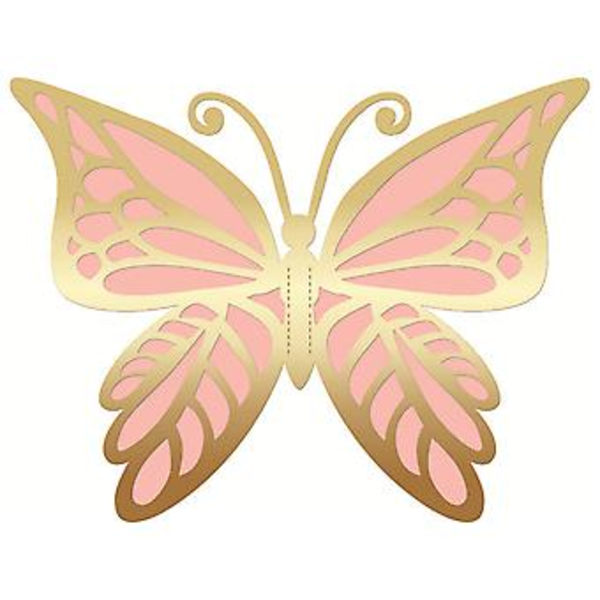 12 stk. Skinnende Butterfly Vægstickers Dobbeltsidede Dekorative Vægstickers Til Fester Bryllupper Jubilæer (A)