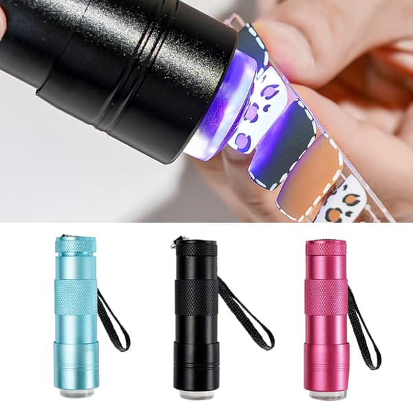 Pinkki - 1 kpl Mini UV-kynsilakan taskulamppu, LED UV-kynsilakan