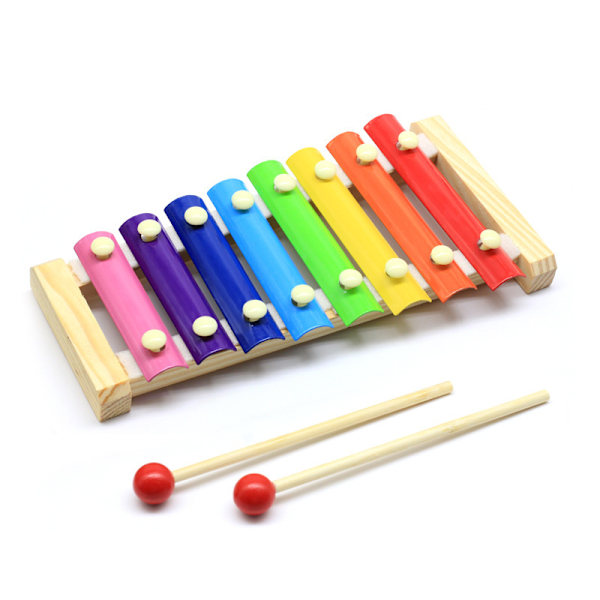 Klassisk xylofon, træk-legetøj med musikinstrument