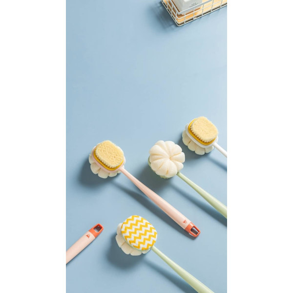 Kroppsborst, Rygg Scrubber för Duschen, Bomulls Loofah och Nylon Kropp