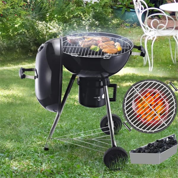 (2 stk) Kullkurv i rustfritt stål, kompatibel med Weber grilltilbehør, kullbeholder