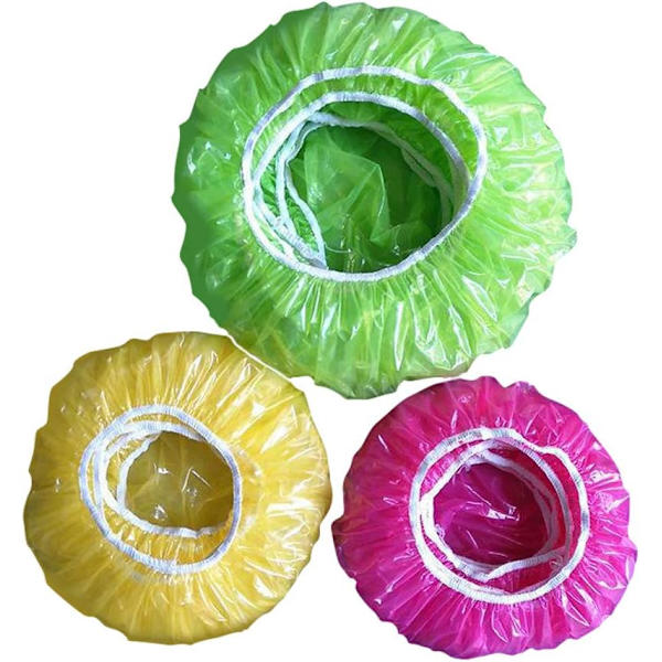 60 Elastiske Matbeskyttelseslokk - Gjenbrukbare og Fargerike Plastlokk