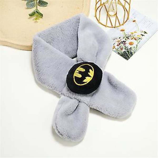 Barnas Spiderman/Batman/Superman skjerf Vinterhalsvarmer Mykt skjerf Gaver (Batman)