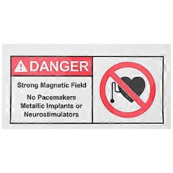 Varningsetikett Ingen Pacemaker Dekal Magnetfältsvarning Etikett Ingen Pacemaker Skylt Etikett
