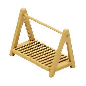 1/12 Skala Dockhus Trä Förvaringsställ för Dockhustillbehör (Beige)