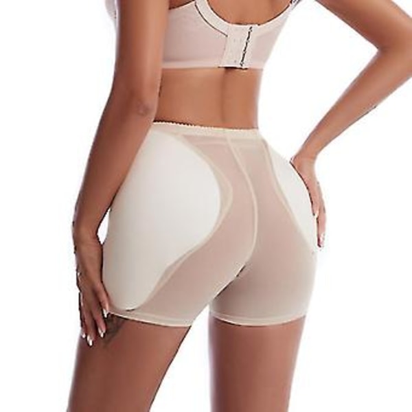 Buttlyftande Shapewear för Kvinnor med Höftkuddar, Förstärkande Trosor, Formande Boyshorts Hög Kvalitet (L SVART)