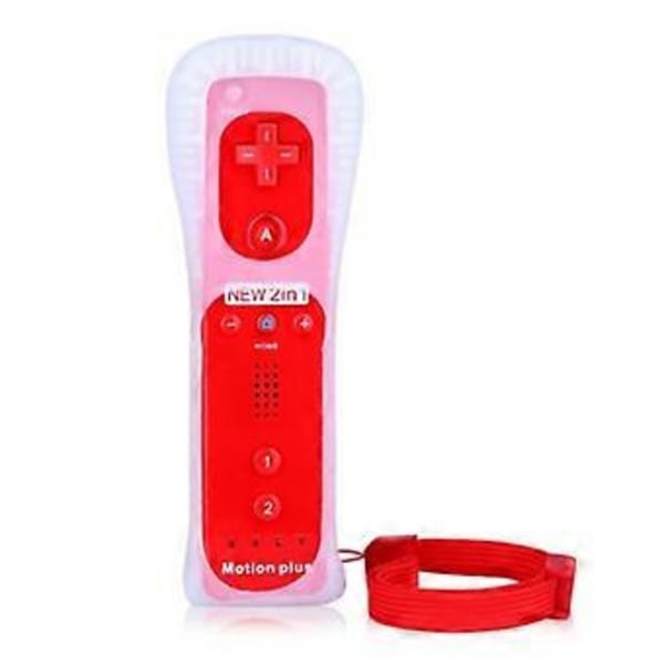 2-i-1 Fjernkontroll Fjernkontroll Gamepad for Konsoll Joystick Joypad Rød