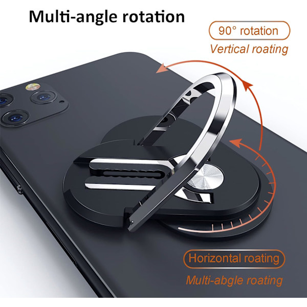 2 stk. biltelefonholder, 360° roterbar multifunktionel telefon H