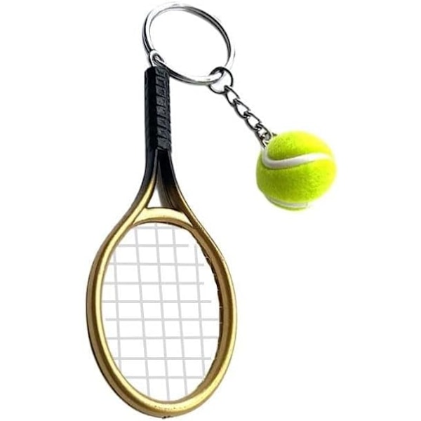 Simulation tennis keychain bag pendant creative tennis racket sports