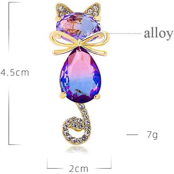 Krystal Kat Brosche Sød Killing Pin Corsage Krystal Killing Glitrende Brosche Buer Dyr Brosche Fint Dyr Rhinestone Maerke Smykker Gaver Ydertøj Tøj Dekoration