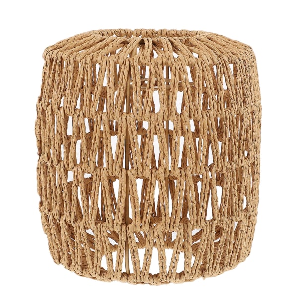 Round Light Bulbs Farmhouse Chandelier Lamp Shade Woven Pendant Lamp Shade Hand Weaving Ceiling Light Cover