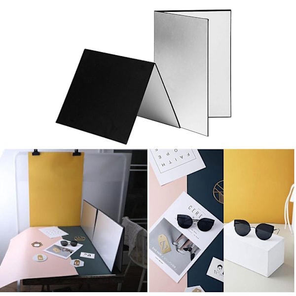 A3/a4 Fotografi Kartong Fällbar Reflektor Diffusor Kartong För Still Life Produkt Mat Fotografering（A4 silver）