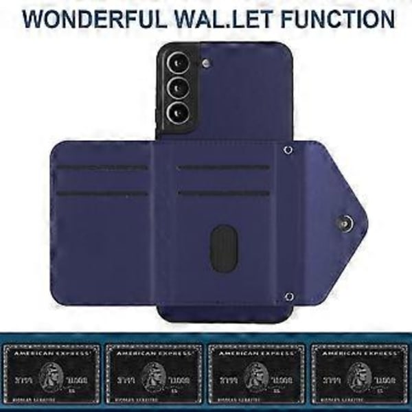 YB Leather Coating Series-8 Samsung Galaxy S22+ 5G -kotelo RFID-suojatuilla korttipaikoilla