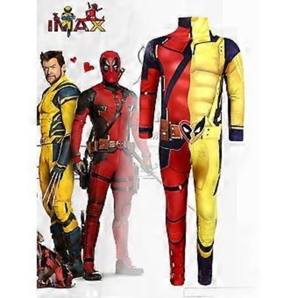 Deadpool & Wolverine Cosplay Kroppsdräkt Halloween Kostym Party Maskerad Jumpsuit för Vuxna (180)