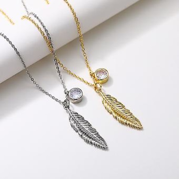 Halsband i Sterlingsilver med Fjäder för Kvinnor