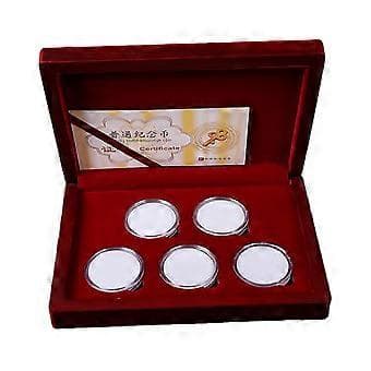 Træ Opbevaringsboks 5 Rum Display Case til s Medalje Samling