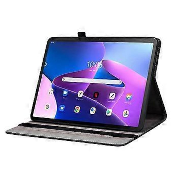 Lenovo Tab TB311FU Nahkakotelo, kuvioitu, seisontatuellinen tablettisuojus korttipaikoilla (Sarjakuvatiikeri)