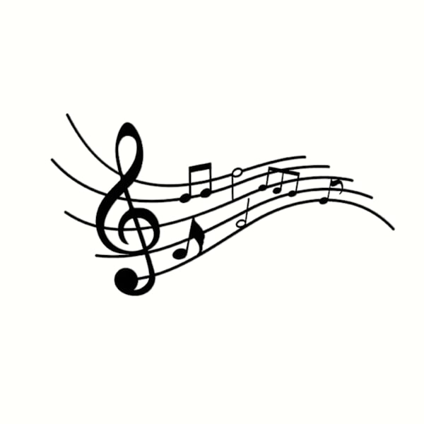 Musiikkimerkkien metallimusiikin seinäkoriste - 16\"X9\" Musta moderni B