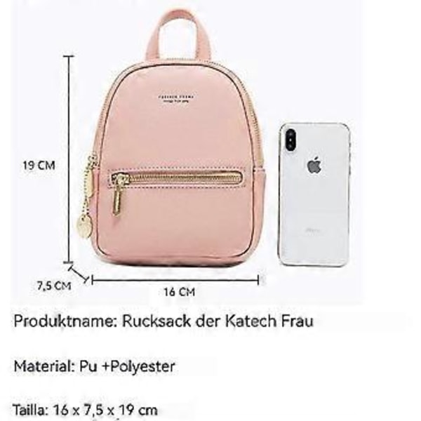 Mini Ryggsäck Dam, Liten Ryggsäck i Läder Mode Skolväska Elegant