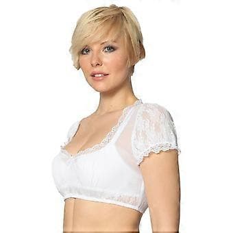 Ny HotSale Dame Elegant Dirndl Bluse Sort Dirndl Bluse Blondebluse Til Oktoberfest (L Hvid)