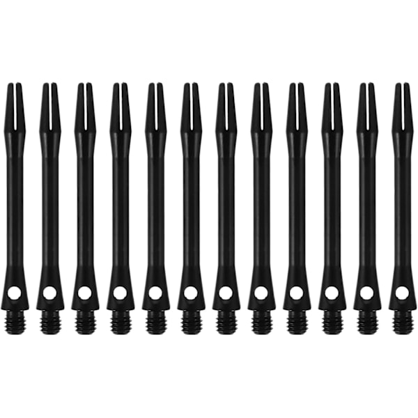 12 st 45 mm gängade dartstänger i aluminiumlegering, dartset med metallspets, 2BA