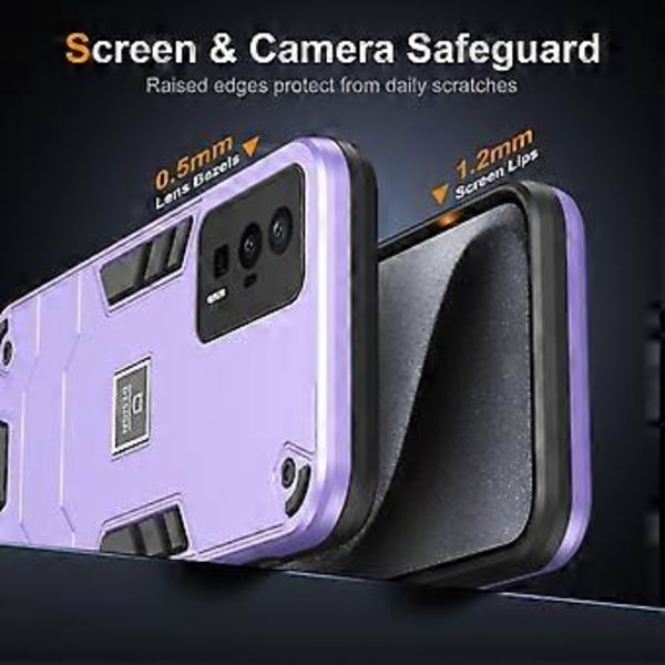 Xiaomi Poco F5 Pro 5G/Redmi K60 5G/K60 Pro 5G -kotelo 2-in-1 Hybridisuojakuori PC+TPU-puhelinkotelo (Tyyli C)