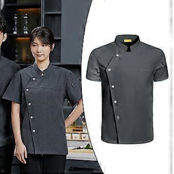 Arbejdstøj til fødevareindustrien, uniform, plus size, M størrelse, hvid (4XL størrelse, grå)