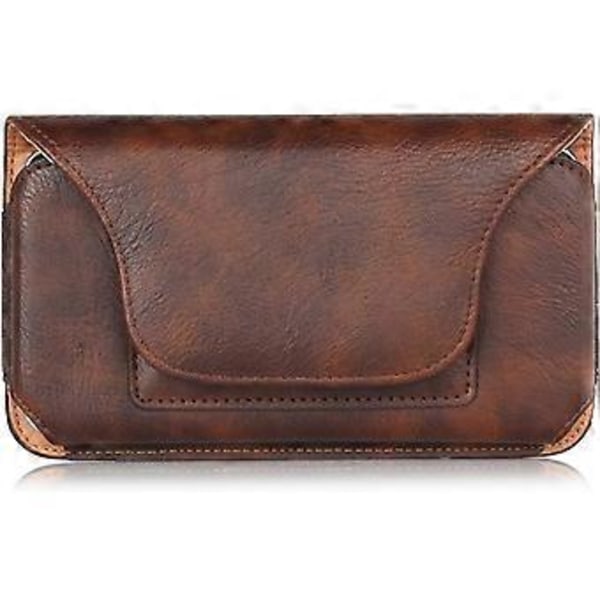 Universellt Telefonfodral, Läderfodral med Bältesklämma, Horisontell Bältesväska för: iPhone 13/14/15/16/Plus/Pro/Max/XR/XS/X, Samsung S22/S23/S24/Lite/Plus/Ultra/