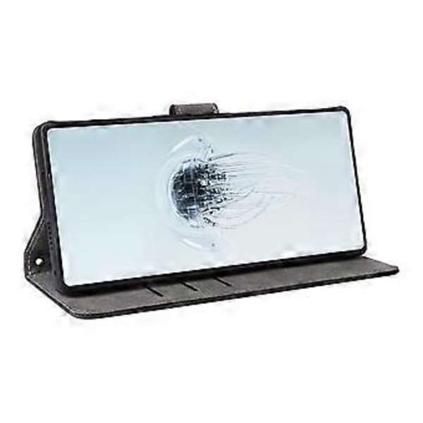 Plånboksfodral för ZTE nubia Red Magic 10 Pro 5G/10 Pro+ 5G med RFID-skydd PU Läder Fodral Ställ (Svart)