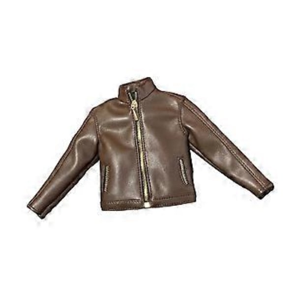 1/6 Mandlig Soldaterfrakke Mini Langærmet Frakke Casual Mode Retro Miniature Soldaterkostume til 12'' Actionfigurer Tilbehør (kaffe)