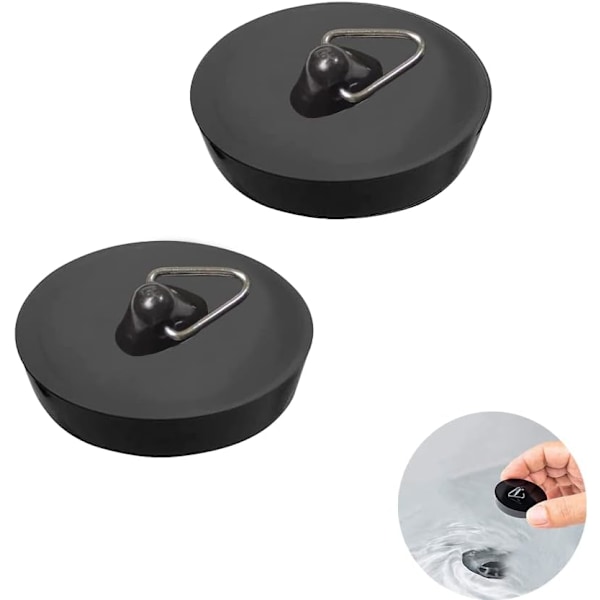 2 st avloppspropp, diskbänkspropp för avlopp Ø 45,6 till 42 mm, R